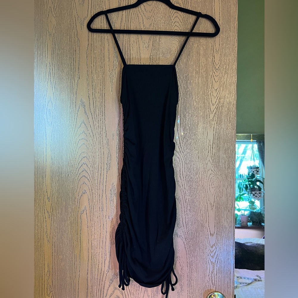 Active USA Black Ruched Dress